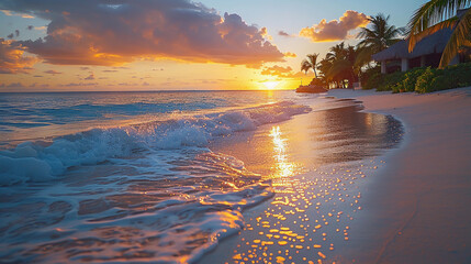 photography sunset tropical beach background