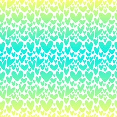 Wall Mural - seamless pattern red hand-drawn of hearts, free-form hearts illustrations regular seamless pattern, 