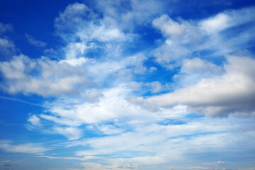 Wall Mural - beautiful blue sky with white cloud, background, wallpaper.