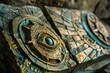 © Shutter2U - Book with ancient Egyptian eyes artifacts hold the key to unlocking the secrets of the universe