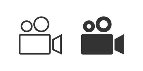Poster - Video icon set. Video camera icon vector. Movie sign. Cinema sign
