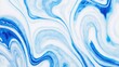 White and Blue dynamic background mixing liquid paints art. Modern futuristic pattern marble translucent colors texture