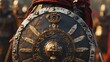 A Roman legionarys shield is adorned with the symbol of their legion representing the pride and honor they take in their service.