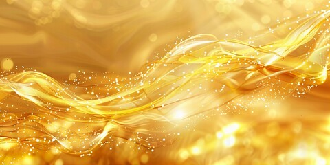 Wall Mural - smooth, golden, wavy and luxurious background texture