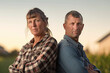 © Pierre Villecourt - Portrait of a farming couple at sunset