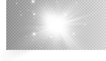 Wall Mural - glow light effect. star burst with sparkles.sun.