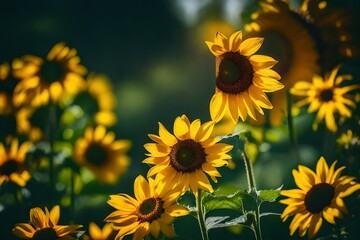 Poster - beautiful walpaper realistic flowers