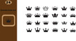 © Ayoub - Crown icon set. Crown sign collection.