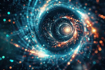 Leinwandbilder - A computer generated image of a swirl of light