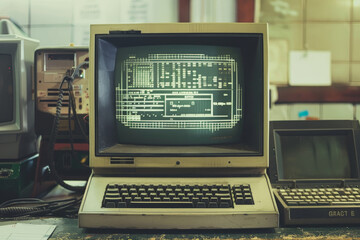 Canvas Print - An old computer with the word grace on it