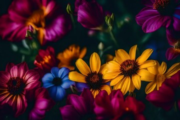 Poster - beautiful walpaper realistic flowers