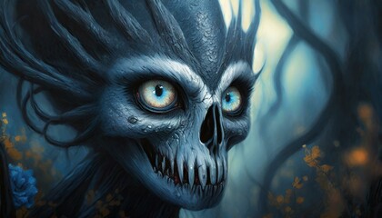 Wall Mural - evil forest creature