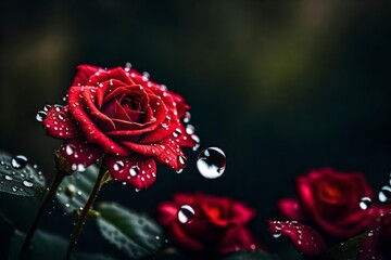 Poster - beautiful walpaper realistic flowers