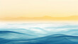 © Leopoldine - Paysage abstrait montrant un reflief montagneux dans un ciel crépusculaire, dégradé vaporeux de jaune, blanc et bleu