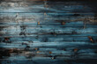 Decorative rustic turquoise wooden background with horizontal planks