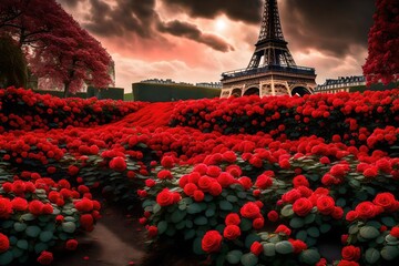 Poster - beautiful walpaper realistic flowers