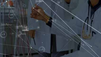 Poster - Animation of network of connections over diverse doctors