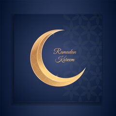 Wall Mural - Ramadan posters set with moon and lamp. Happy Ramadan Kareem. Arabian night color with islamic middle east mosque. Cover