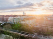 © AmazingAerialAgency - Aerial shot of the Athletes' Olympic Village for the Olympic Games of Paris 2024, Saint-Ouen, Ile-de-France, France