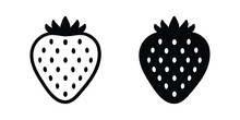 Strawberry Icon. Sign For Mobile Concept And Web Design. Vector Illustration