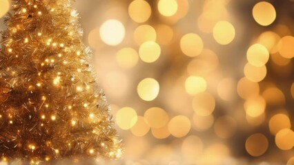 Poster - A festive small Christmas tree with twinkling lights. Perfect for holiday-themed designs.