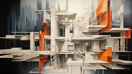 Poster - Architectural symphonies in abstraction.Wallpaper Backgound