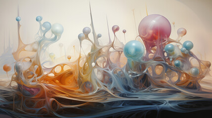 Poster - Quantum fluctuations frozen in art.Wallpaper Backgound