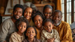 © tiagozr - Multi-generational African American family smiling together.