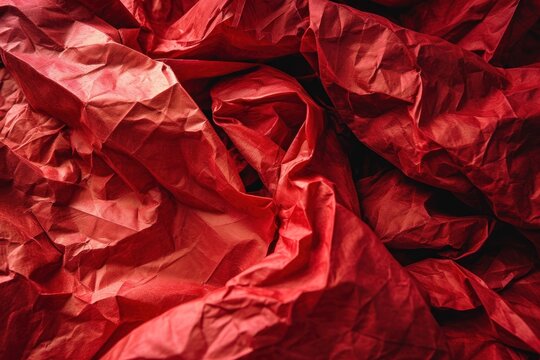 a red crumpled paper