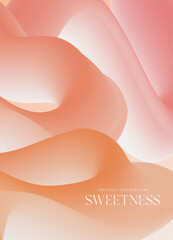 Wall Mural - Trendy design template with fluid liquid wavy shapes. Vector Abstract blush tones gradient backgrounds with red and pink colors. Good for cover, website, flyer, presentation, banner
