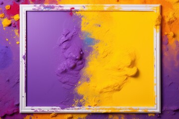 Wall Mural - a yellow and purple powder