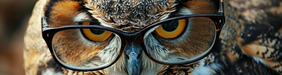 a close up of an owl's face