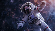 an astronaut in a spacesuit in outer space
