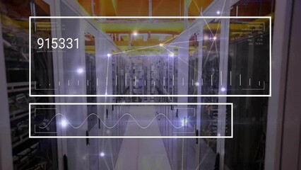 Poster - Animation of digital data processing over computer servers