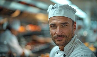 Wall Mural - Portrait of handsome chef