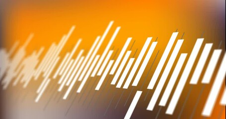 Poster - Animation of statistics and digital data processing over orange background