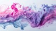 Dynamic Wave of Colorful Paints on White Generative AI