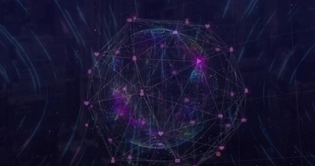 Poster - Animation of network of connections over globe