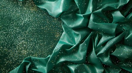 Wall Mural - background concept made from green glitter paper.