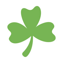 Shamrock, Clover Vector Icon Design. Four, Three Leaf Clover Emoji. Isolated St. Patrick's Day Sign Design. 