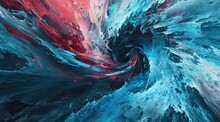 A Blue And Red Swirl