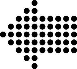 Poster - Black Arrow Made of Dots Direction Sign Symbol Icon. Vector Image.