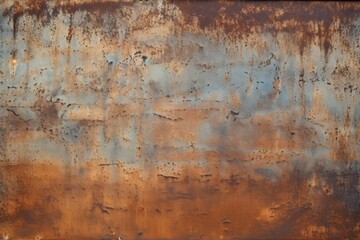 Poster - Panoramic grunge rusted metal texture  rust and oxidized metal background. Old metal iron panel.
