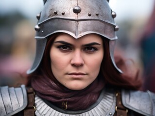 Sticker - a woman wearing a helmet