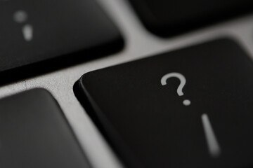 the question mark key is a standard feature on computer keyboards and is used to type the question mark punctuation mark.