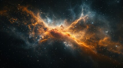 Wall Mural - Space background with nebula and stars