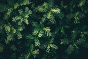 Wall Mural - Aerial view of lush green rainforest ecosystem.