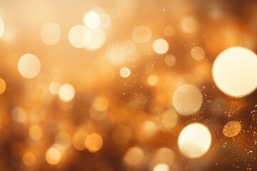 Gold light bokeh for holiday lights background or Christmas background