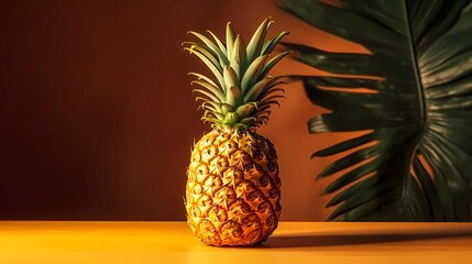  Pineapple displayed under natural sunlight