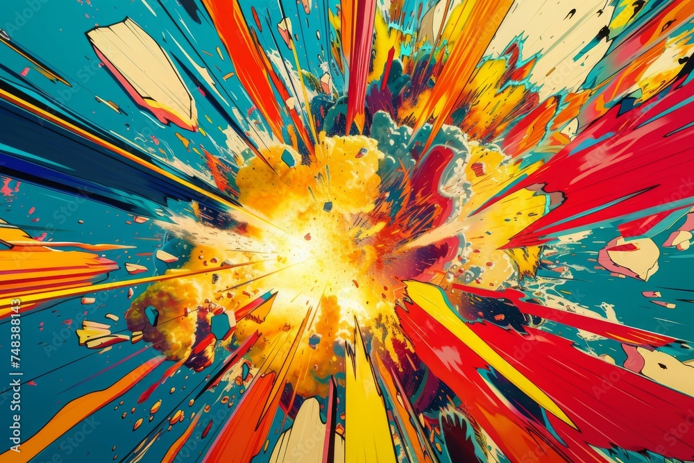 Indulge in the colorful world of pop art with a comic book explosion ...